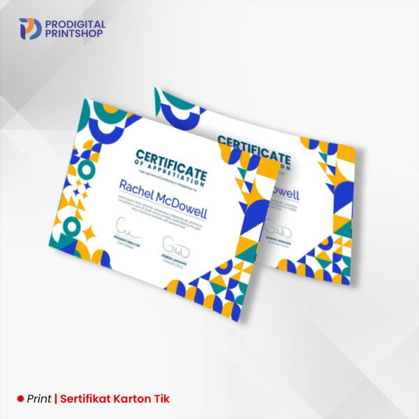 Sertifikat Karton Tik