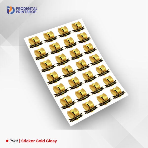 Sticker Gold Glosy