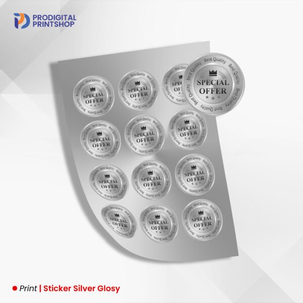 Sticker Silver Glosy